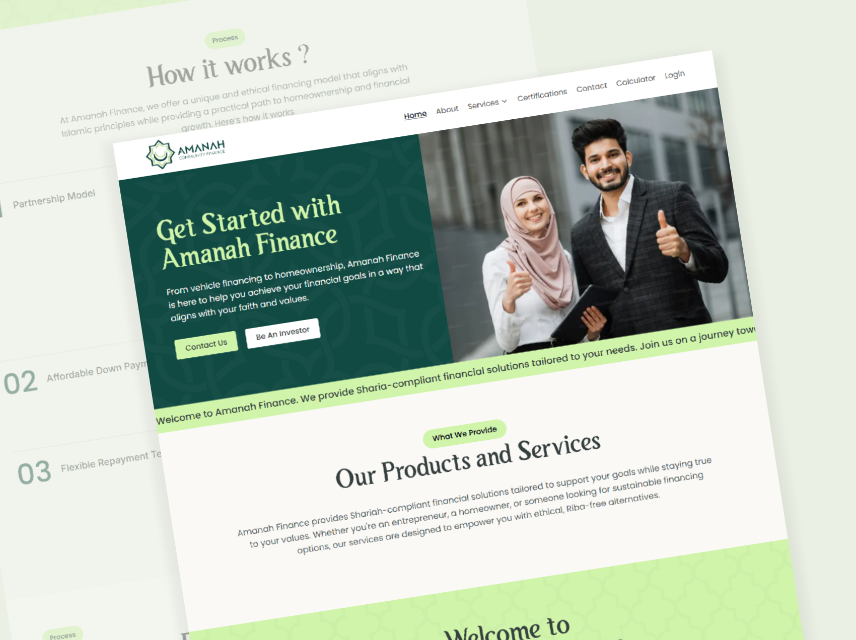 Amanah Finance - Main Hero Preview